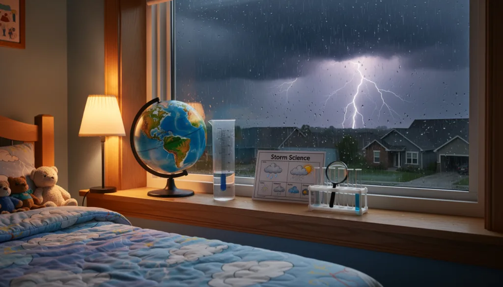 dowiedz się, dlaczego dzieci boją się burzy i poznaj skuteczną technikę, która pomaga zamienić strach w ciekawość i zrozumienie.