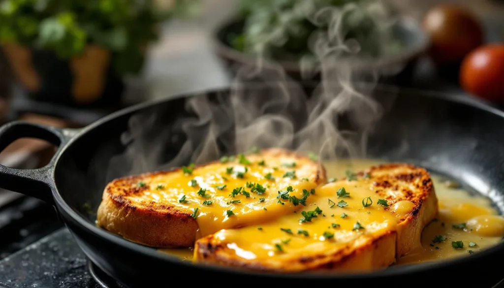 szybki i łatwy przepis na tost raclette na patelni w 10 minut z 3 składników. idealny pomysł na pyszne i aromatyczne danie w domu.