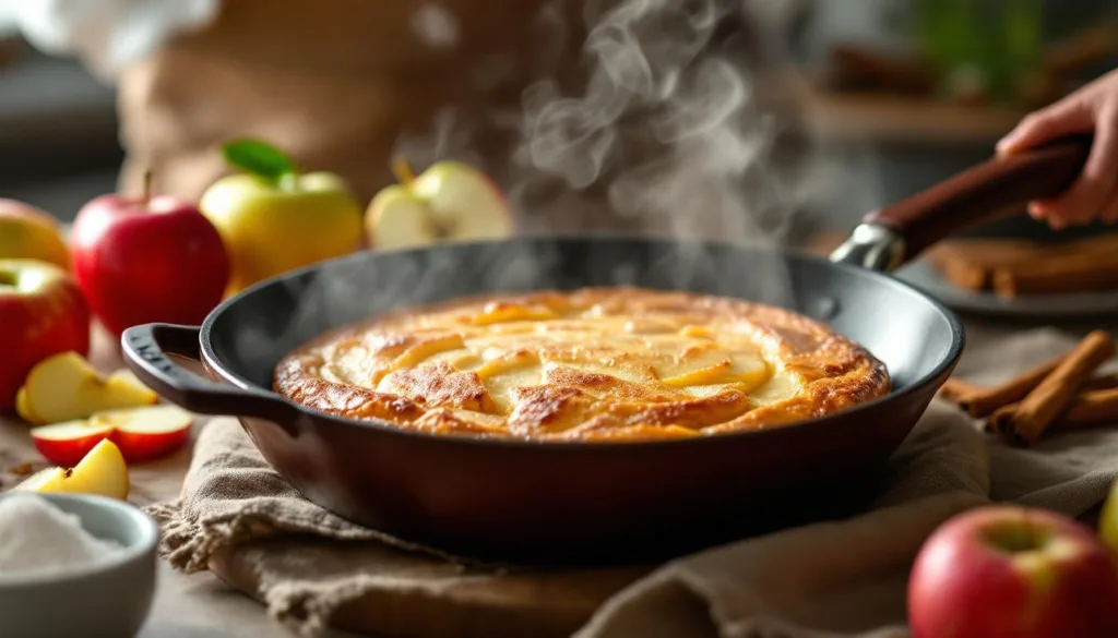 dowiedz się, jak szybko i łatwo przygotować pyszne ciasto jabłkowe na patelni w zaledwie 20 minut dzięki prostym wskazówkom kucharza.