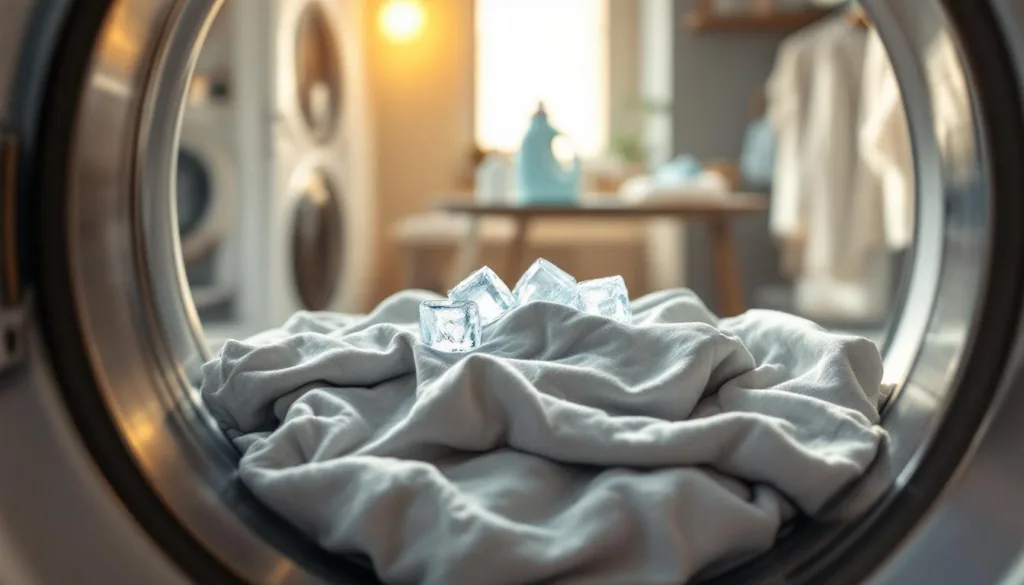 odkryj prosty trik z kostkami lodu, który odświeża zmięte ubrania bez potrzeby użycia żelazka. szybkie i skuteczne rozwiązanie dla każdej garderoby!