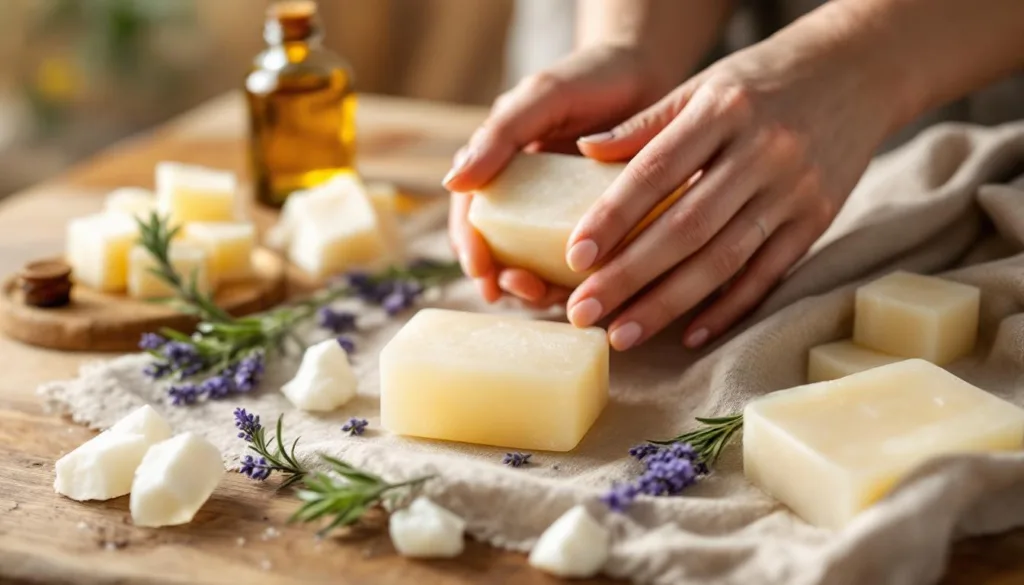 przez 30 dni robiłem mydło glicerynowe w domu i odkryłem, jak bardzo może zmiękczyć skórę. moje ręce nigdy nie były tak gładkie i nawilżone!