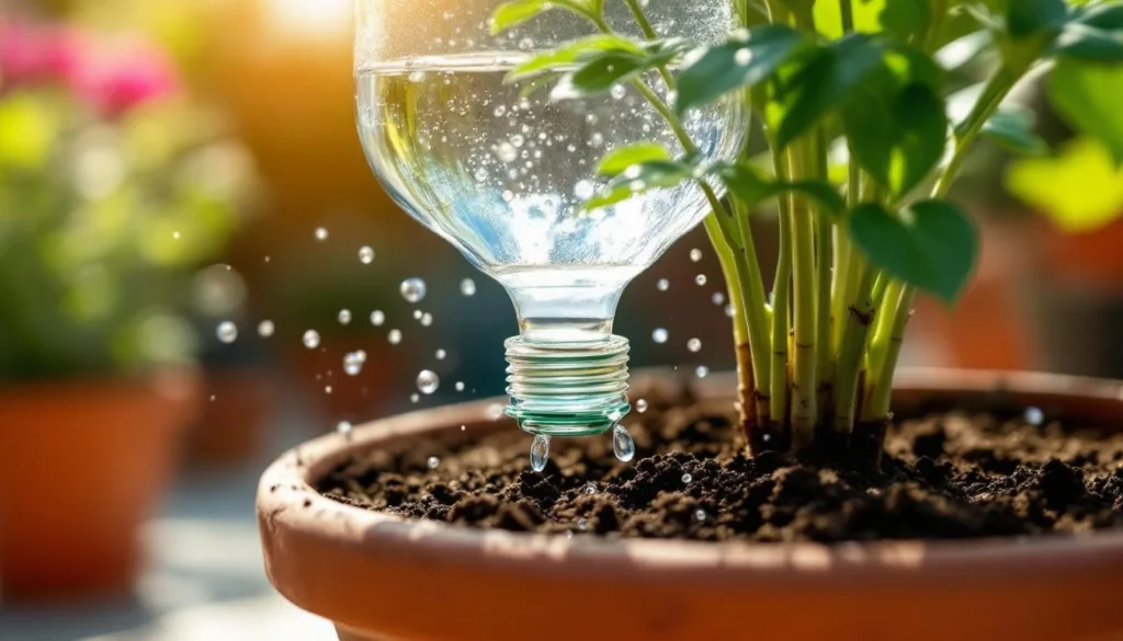 prosty trik z butelką, który pomaga skutecznie nawadniać rośliny podczas upałów i utrzymać je w doskonałej kondycji.