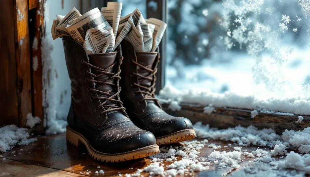 zamiast suszarki, wypróbuj ten prosty trik z gazetą, który szybko wysuszy twoje buty zimą i ochroni je przed wilgocią.